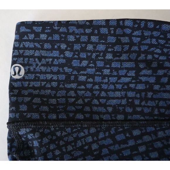 Lululemon T30416 Women's Sz 6/S Blue/Black Wunder Under Full On Leggings - Picture 7 of 9